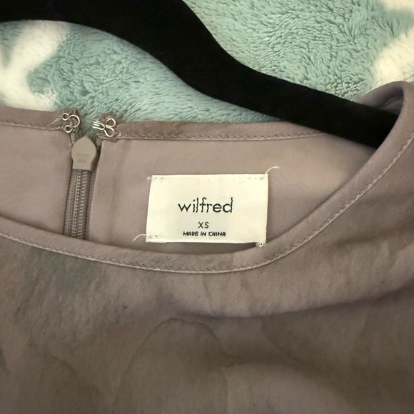Aritzia Wilfred Long Sleeve Gray Watercolour Dress - Picture 3 of 4